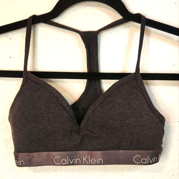 Calvin Klein Gray Bralette, Size‎ M - Picture 1 of 6